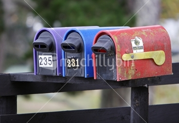 Image: Coloured Letter Boxes
