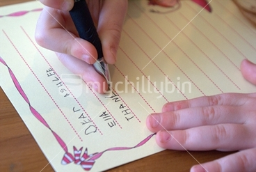 Image: A preschooler Writing a Letter