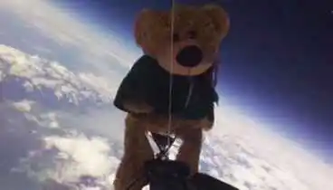 Image: Teddy bear launched into stratosphere
