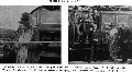 Image: Scenes on the Day. — Left.—Mrs. Taverner cuts the ribbon. Group on Right.—On locomotive: Driver Young, A. J. Jeffs and H. J. Wynne. On platform: H. H. Sterling (General Manager), Mrs. Taverner, and the Hon. W. B. Taverner