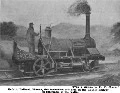 Image: (From a painting by W. W. Stewart.) — Built in Ballarat, Victoria, this locomotive was used on the Wooden Railway in Southland, in the ‘sixties