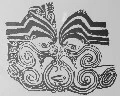 Image: Fig. 7.—Sketch of his own moko, drawn by the chief Themoranga.Te Morenga