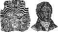 Image: Te Pehi Kupe: self portrait (left) and portrait by Mr J. Sylvester of Liverpool (right). Te Pehi Kupe visited England in 1826. — Reproduced from “Moko; or Maori Tattooing” figs 10 and 114