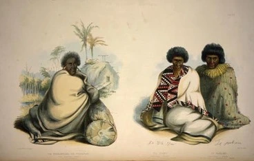 Potatau Te Wherowhero (left), Te Waru (centre) and Te Pakaru (right), painted by George French Angas Image: Potatau Te Wherowhero (left), Te Waru (centre) and Te Pakaru (right), painted by George French Angas