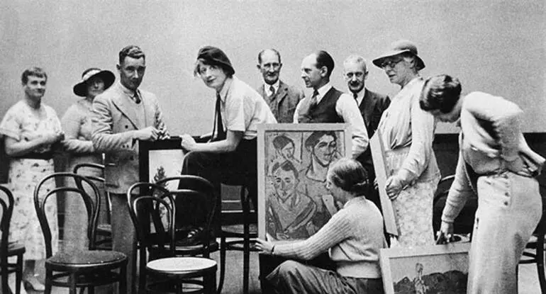 Image: A 1936 photograph of The Group, an association of artists formed in reaction to the conservative art establishment