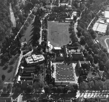 Looking West over Christs College - Christchurc... (CO1-36/25) Image: Looking West over Christs College - Christchurc... (CO1-36/25)