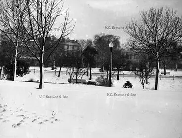 Victoria park in snow - Christchurch (PB1719/2) Image: Victoria park in snow - Christchurch (PB1719/2)