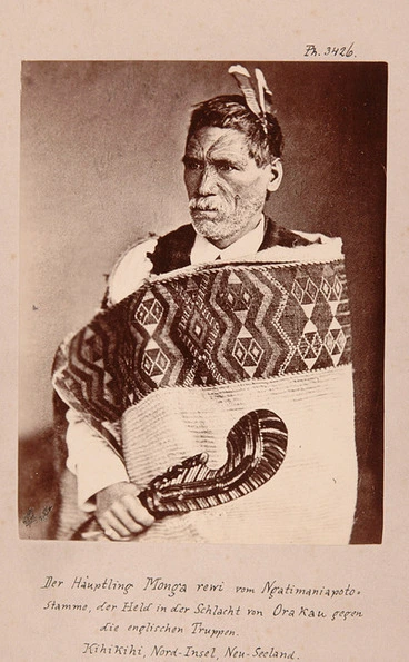 Image: Monga Rewi, militärischer Anführer der Ngatimaniapoto-Māori