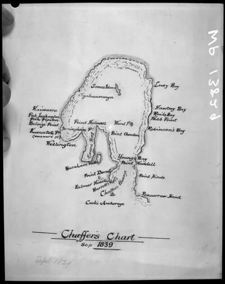 Image: Captain Chaffers Chart, of Port Nicholson