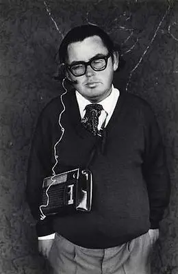 Image: Man with a transistor radio