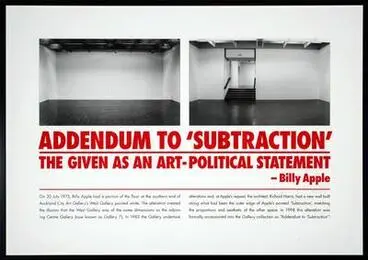 Image: Addendum to 'Subtraction' The Given as an Art-Political Statement