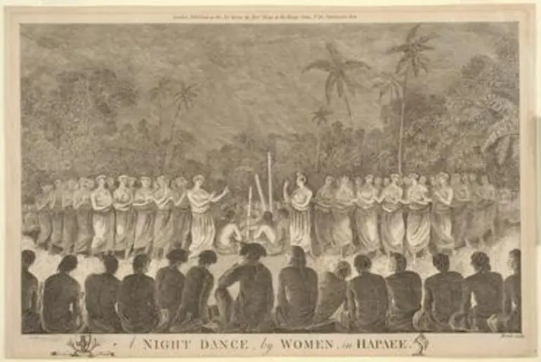 Image: A Night dance by women, in Hapaee