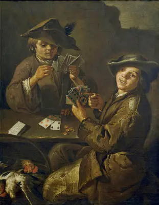 Boys Playing Cards Image: Boys Playing Cards