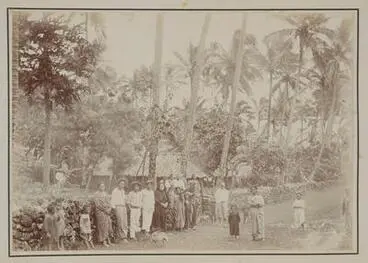 Image: Village scene, Mangaia