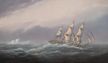 Image: Ship "True Briton" Off Cape Horn Passing Ice