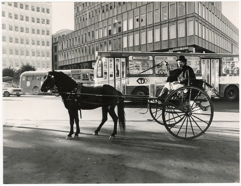 Image: Horse drawn cart and driver