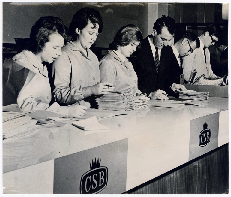 Image: Decimal currency conversion at Canterbury Savings Bank