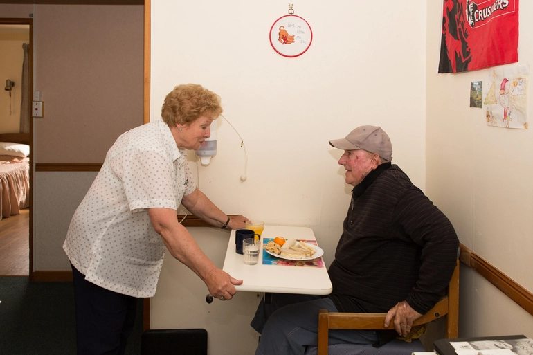 Image: Lunch service at a rest home in New Brighton