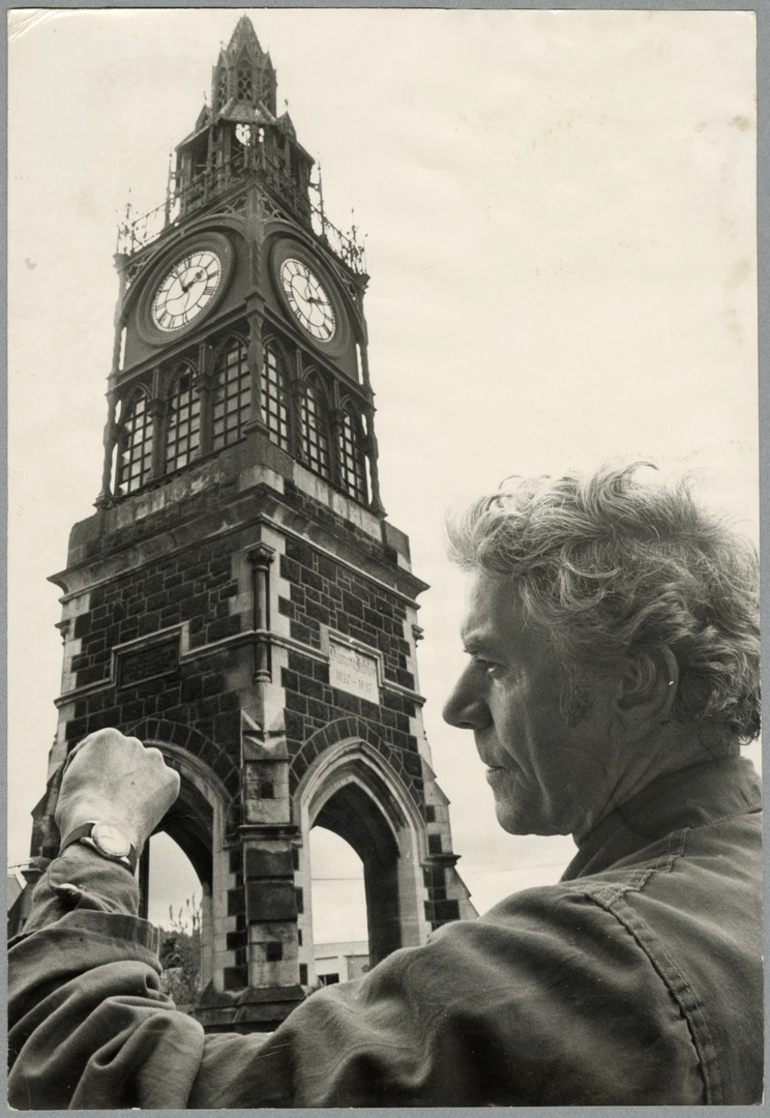 Image: Checking the Victoria Street clock