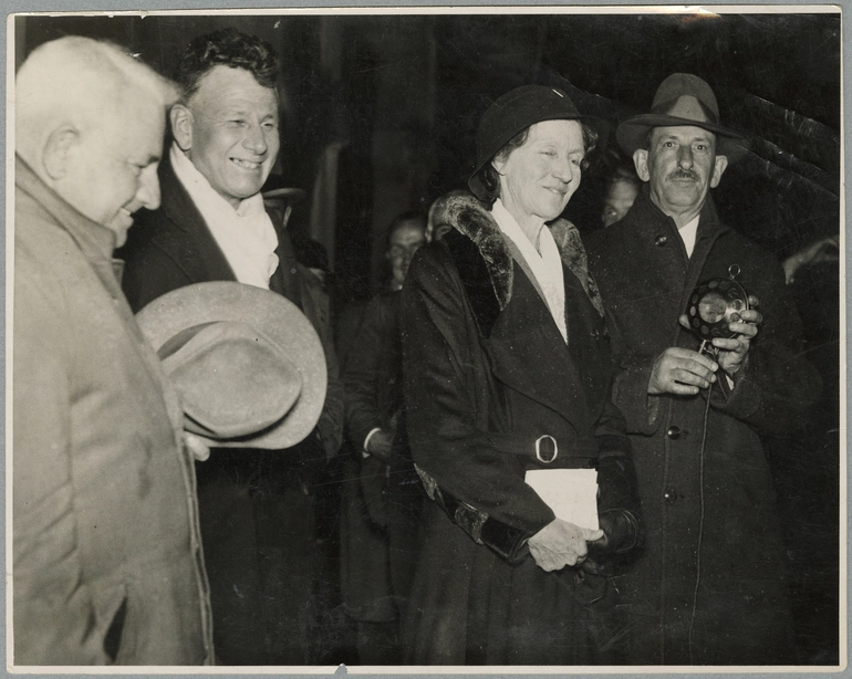 Image: Mrs Elizabeth McCombs during  election night broadcast