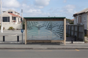 Image: Bus stop on Marine Parade, New Brighton
