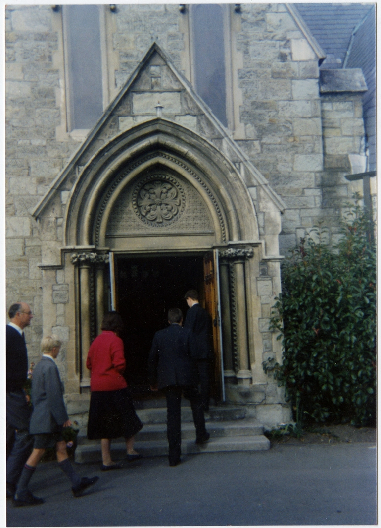 Image: Christ's College Chapel door, Rolleston Avenue