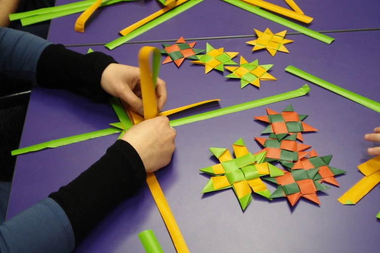 Image: Matariki star weaving