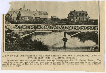 Old Christ's College footbridge to Hagley Park Image: Old Christ's College footbridge to Hagley Park
