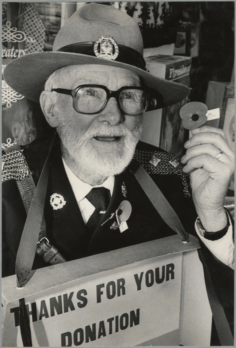 Image: Cliff Crutch, Anzac poppy seller