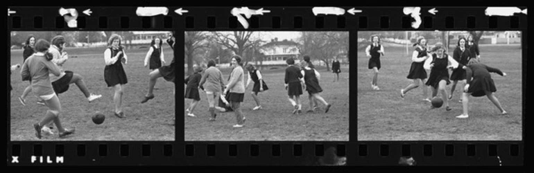 Image: Christchurch Girls’ High School students playing soccer