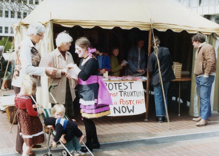 Image: Send a protest postcard from the tent