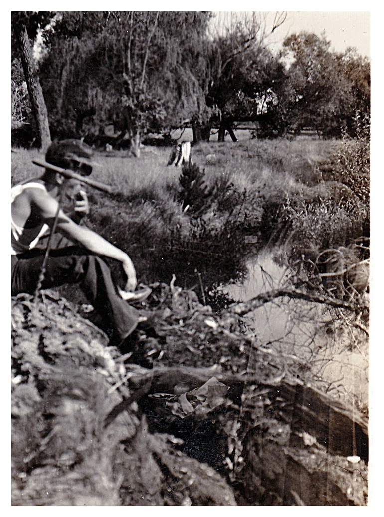 Image: Smoking a cigarette