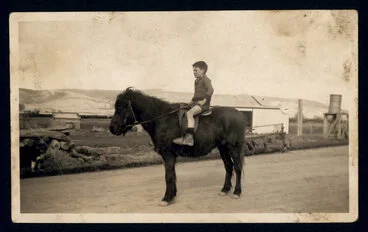 Image: Stewart Allison on a Pony