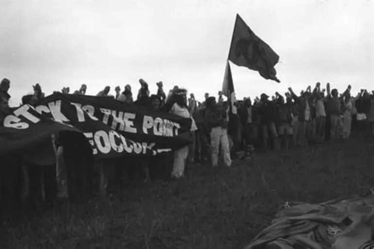 Image: Protestors, Auckland Orakei Bastion Point Occupation