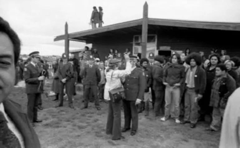 Image: [Ngati Whatua occupation of Bastion Point, Auckland, during land protest]