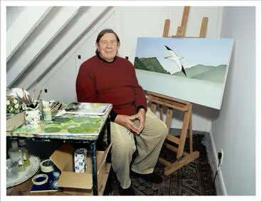 Image: Don Binney at his home studio, Parnell, 2005