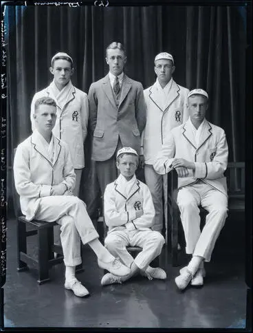 Film Negative: Christ's College rowing crew 1922 Image: Film Negative: Christ's College rowing crew 1922