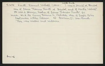 Image: Macdonald Dictionary Record: Samuel Webster (Lovell-) Smith