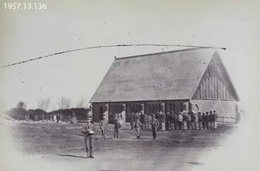 Photograph: School Room Christ's College 1867 Image: Photograph: School Room Christ's College 1867