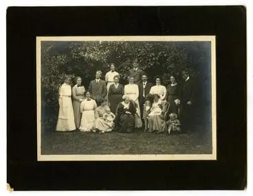 Image: Photograph: Smith/Lovell-Smith family group at 'Aorangi', Christmas 1912