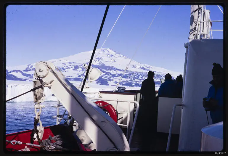 Image: Slide: Mt Erebus from the Magga Dan, 1968