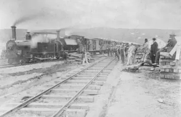 Opening of the Oamaru to Waitaki railway. Image: Opening of the Oamaru to Waitaki railway.