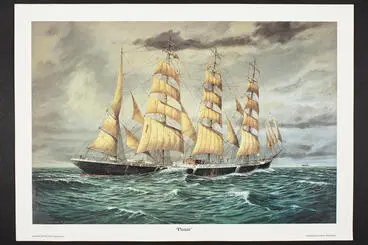 Image: Print: PAMIR (1905) at sea