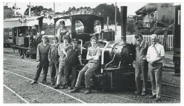 Image: Locomotives : groups, Orenstein & Koppel (Bertha) and L207, and members of the rail section