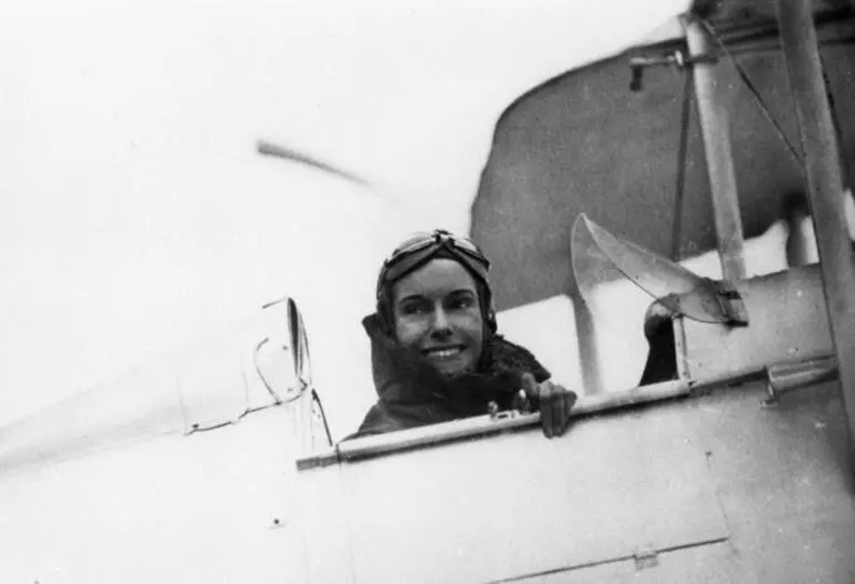 Image: Jean Batten in her Gipsy Moth at Rongotai airport, Wellington