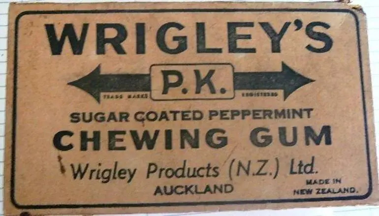 Image: Box Wrigley's P.K. chewing gum