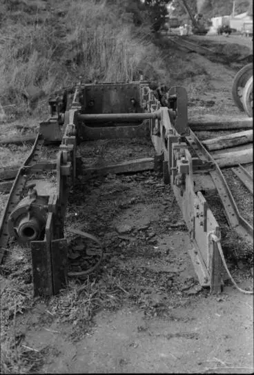 Photograph of B locomotive frame. Image: Photograph of B locomotive frame.