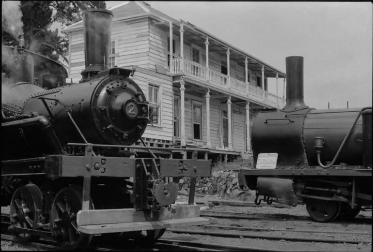 Image: Photograph of locomotives at MOTAT