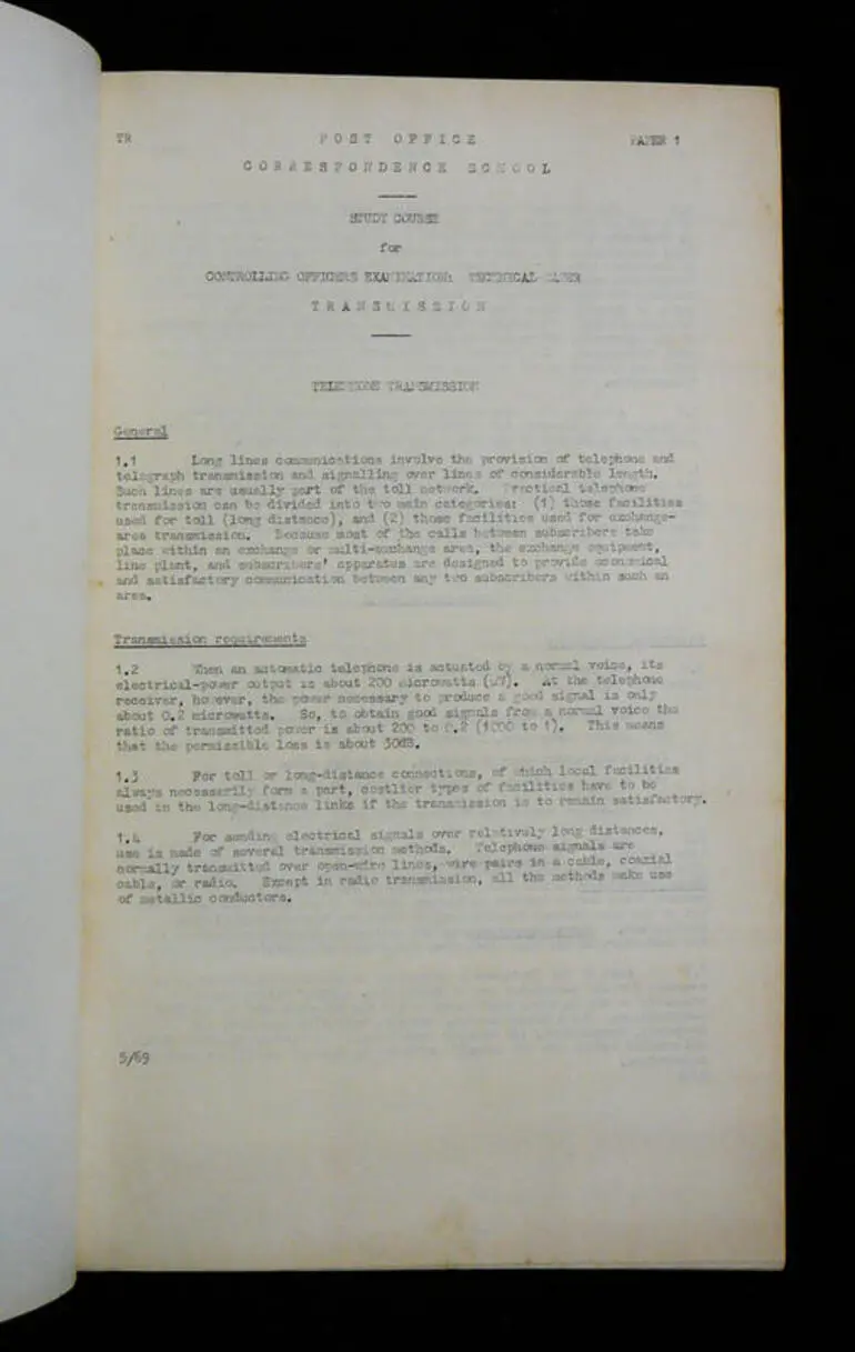 Image: Study course for controlling officers examination : technical paper : transmission