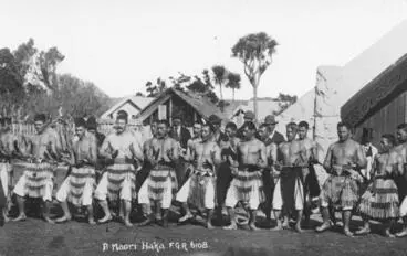 Image: Māori men performing a haka
